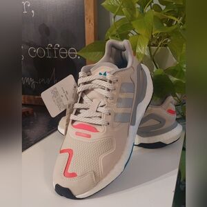 Adidas Cream and Coral Athletic Shoes